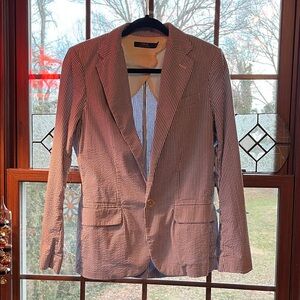 Ralph Lauren Navy and White Striped Blazer